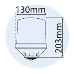 Girofar Static ICAO 24V pentru Aeroporturi - Fixare 1 punct